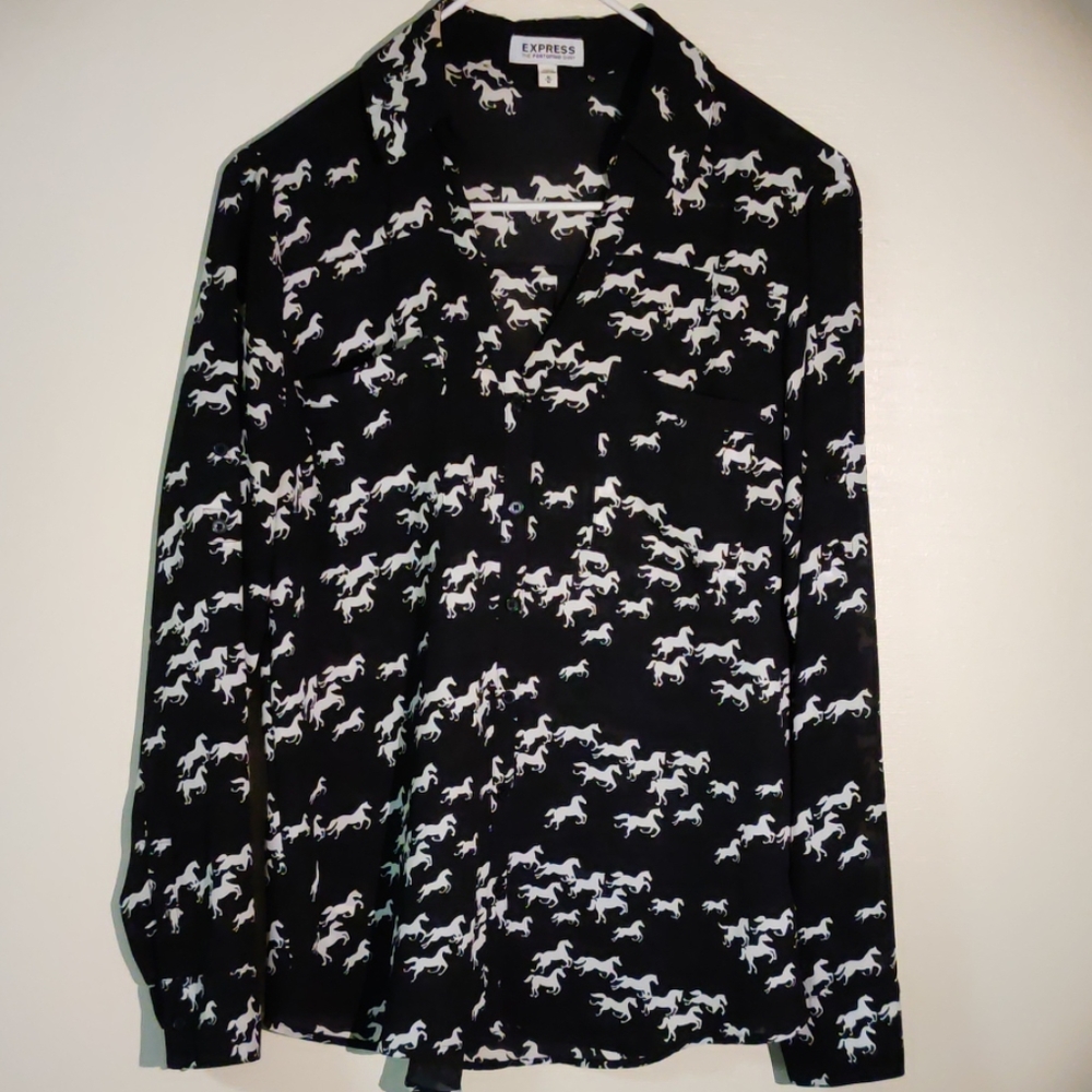 Express Portofino Shirt with Horses size Medium